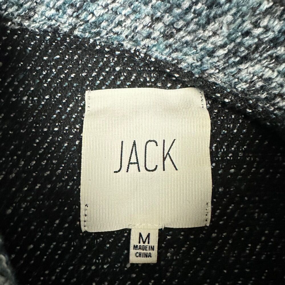 JACK Women's Textured Funnel Neck Coat Jacket Blue Black White Size M - Picture 4 of 8